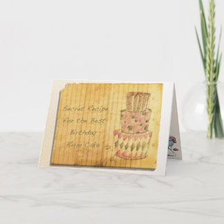 誕生日のラム酒のケーキ カード