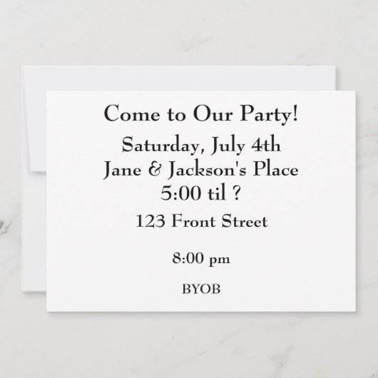 誕生日のリスの写真 招待状 (裏面)