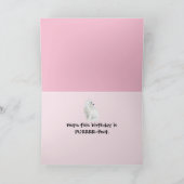 誕生日のリボン付き白猫 カード (内部)