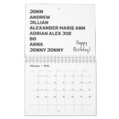 誕生日のリマインダーが母の大家族の緑おもしろいに カレンダー (2月 2026)