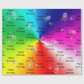 誕生日のレインボースペクトル上の石鹸の泡 ラッピングペーパー (フラット)