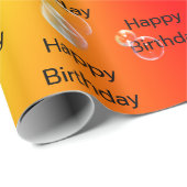 誕生日のレインボースペクトル上の石鹸の泡 ラッピングペーパー (ロールコーナー)