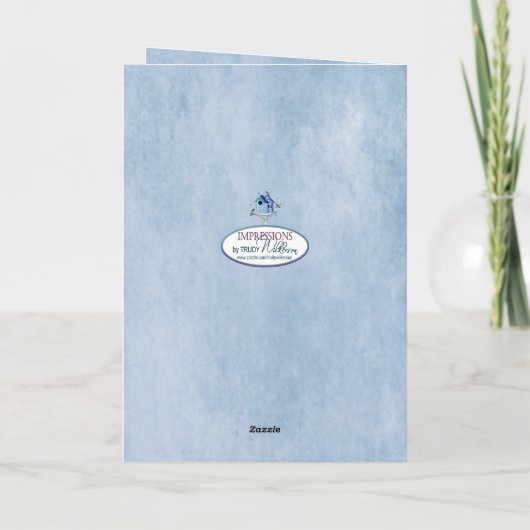 誕生日のレディビクトリアンバードハウスソンバード カード (裏面)