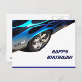 誕生日のレーシングカ ポストカード (正面/裏面)