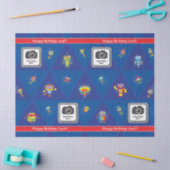 誕生日のロボットティッシュペーパー 薄葉紙 (クラフト)