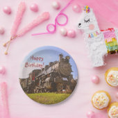 誕生日のヴィンテージの蒸気の列車 ペーパープレート (パーティー)