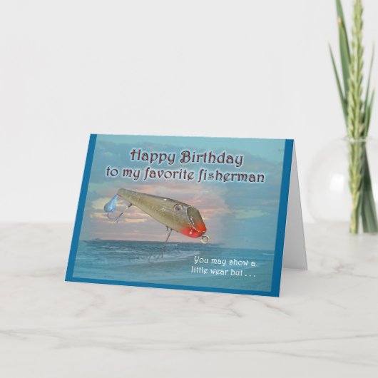 誕生日のヴィンテージFishmaster Sylvester Flaptail カード (正面)