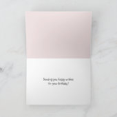 誕生日の中国のひげ毛のない犬 カード (内部)