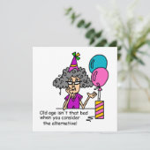 誕生日の代わりのユーモア カード (スタンド正面)