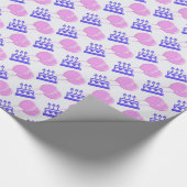 誕生日の休日のパーティパターン ラッピングペーパー (角)