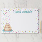 誕生日の使い捨てランチョンマット、教室またはオフィス ペーパーパッド (インサイチュ)