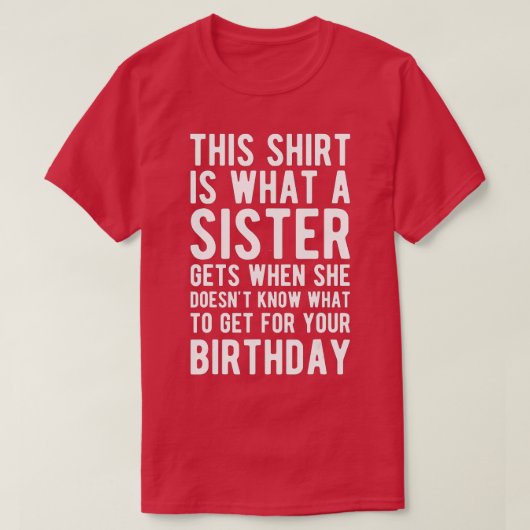 誕生日の兄弟姉妹への贈与 Tシャツ (デザイン正面)