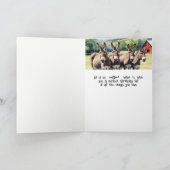 誕生日の共同労働者の全ての米国の動物ロバ シーズンカード (内部)