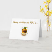 **誕生日の共有**は私のお茶です カード (黄色い花)