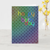 誕生日の円 カード (黄色い花)