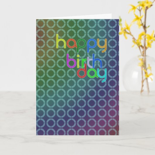 誕生日の円 カード (黄色い花)