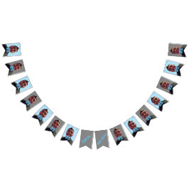 誕生日の写真および年齢 バンティングフラッグ