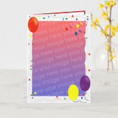 誕生日の写真カード カード (黄色い花)