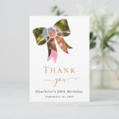 誕生日の写真弓 サンキューカード (スタンド正面)