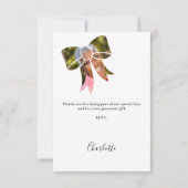 誕生日の写真弓 サンキューカード (裏面)