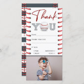 誕生日の写真 サンキューカード (正面/裏面)