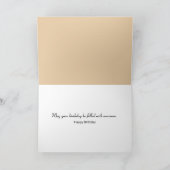 誕生日の冬のハートの葉の森 カード (内部)