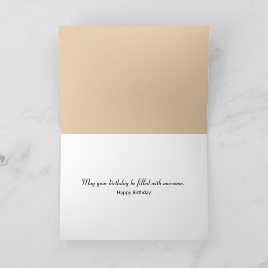 誕生日の冬のハートの葉の森 カード (内部)