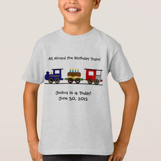 誕生日の列車のワイシャツ Tシャツ (正面)