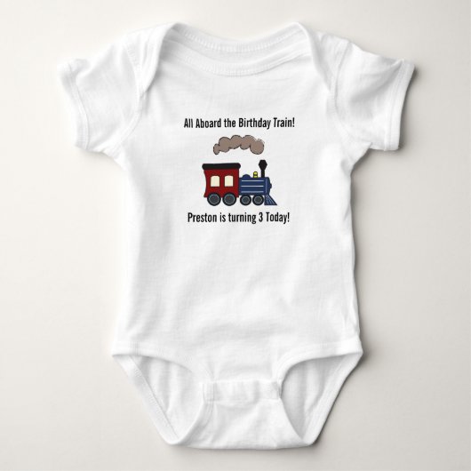 誕生日の列車のワイシャツ Tシャツ (正面)