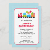 誕生日の列車の招待状 招待状 (正面/裏面)