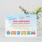 誕生日の列車の2歳児の招待状 招待状 (スタンド正面)