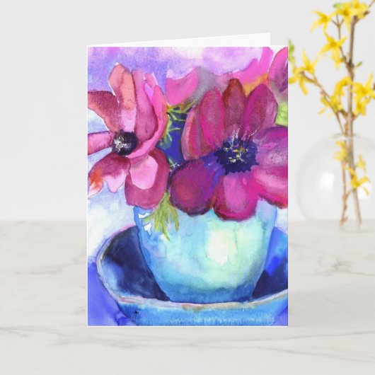 誕生日の前兆 カード (黄色い花)