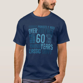 誕生日の単語の雲60年のにグラデーション Tシャツ