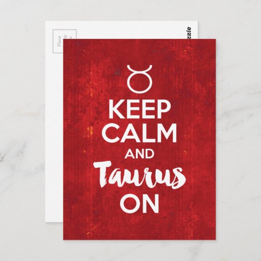 誕生日の占星術の穏やかなトーラスを保って下さい ポストカード (正面/裏面)