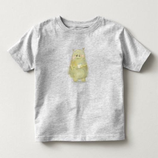 誕生日の友達、面白いモンスター トドラーTシャツ (正面)