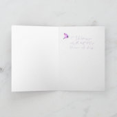 誕生日の叔母アジサイと蝶 カード (内部)