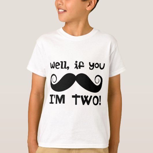 誕生日の口ひげ2 Tシャツ (正面)