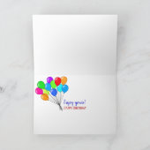 誕生日の古い織り目加工のペンキの抽象芸術 カード (内部)