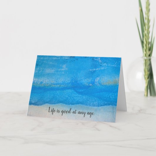 誕生日の古い織り目加工のペンキの抽象芸術 カード (正面)