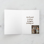 誕生日の可愛い猫たちのユーモア カード (内部)