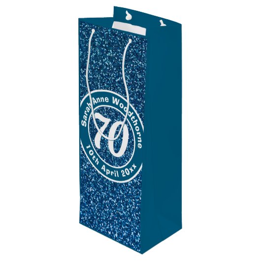 誕生日の名称、年齢、日付ワインによる記念会 ワインギフトバッグ (裏面アングル)