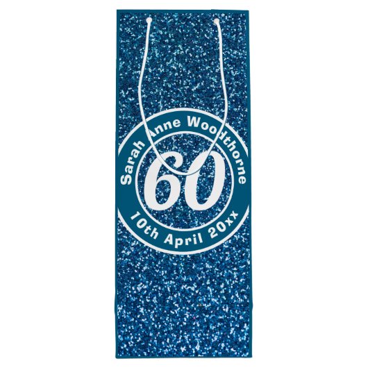 誕生日の名称、年齢、日付ワインによる記念会 ワインギフトバッグ (裏面)