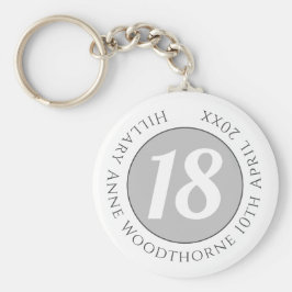 誕生日の名称、年齢、日付 キーホルダー