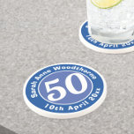 誕生日の名称、年齢、日付 コースター<br><div class="desc">受信者の名前と年齢と飾誕生の日付と共にコースターで重要な誕生日を祝う。実用的な特別な形見。</div>
