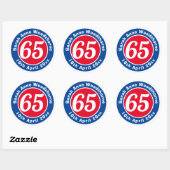 誕生日の名称、年齢、日付 ラウンドシール (シート)