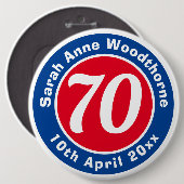 誕生日の名称、年齢、日付 缶バッジ (正面&裏面)