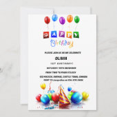 誕生日の吹き出し 招待状 (正面)