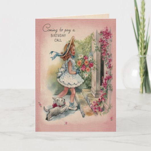 誕生日の呼び出し挨拶 カード (正面)