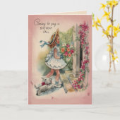 誕生日の呼び出し挨拶 カード (黄色い花)