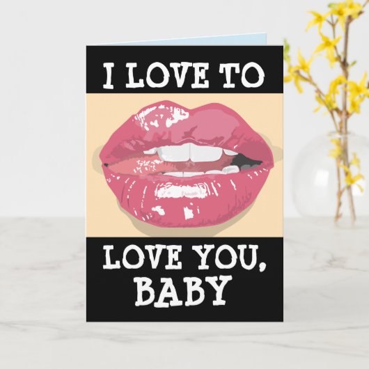 誕生日の唇は彼のためにロマンチックな愛 カード (黄色い花)